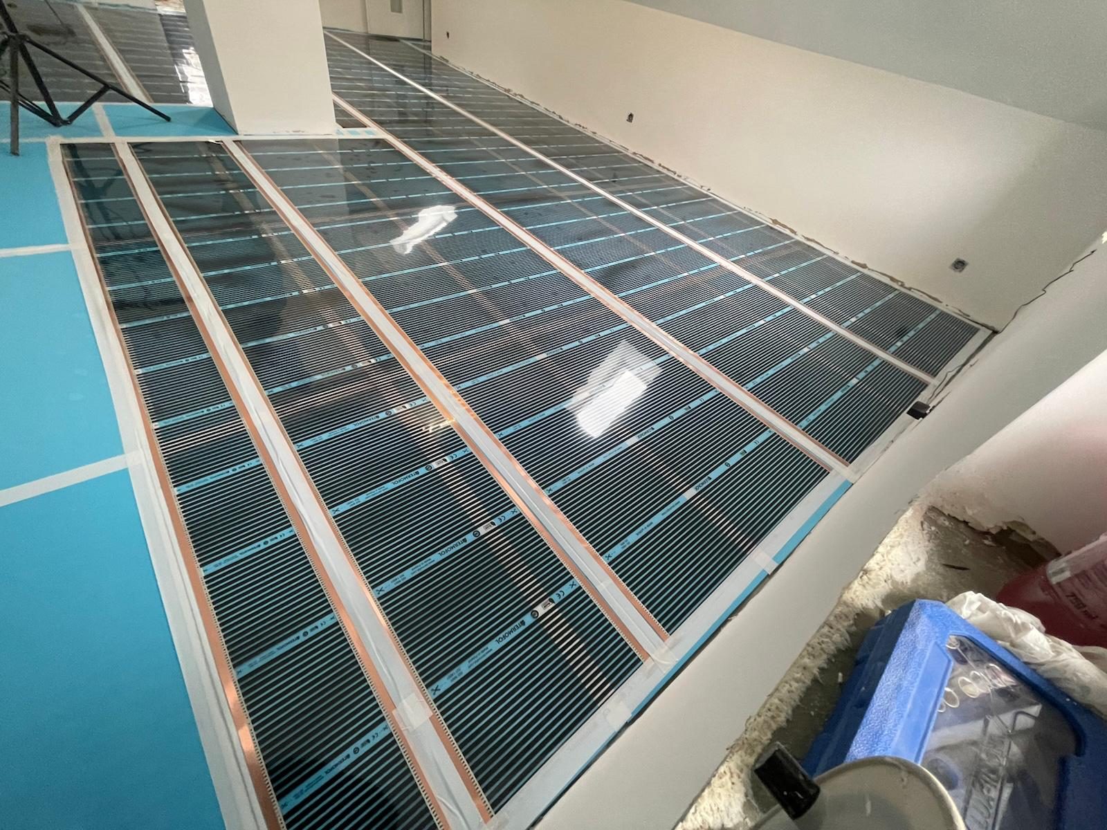 Instalace uhlíkových topných fólií Termofol, Praha